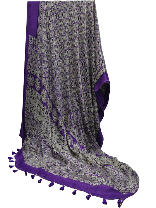 Elegant Discharge Modal Ajrakh Sarees